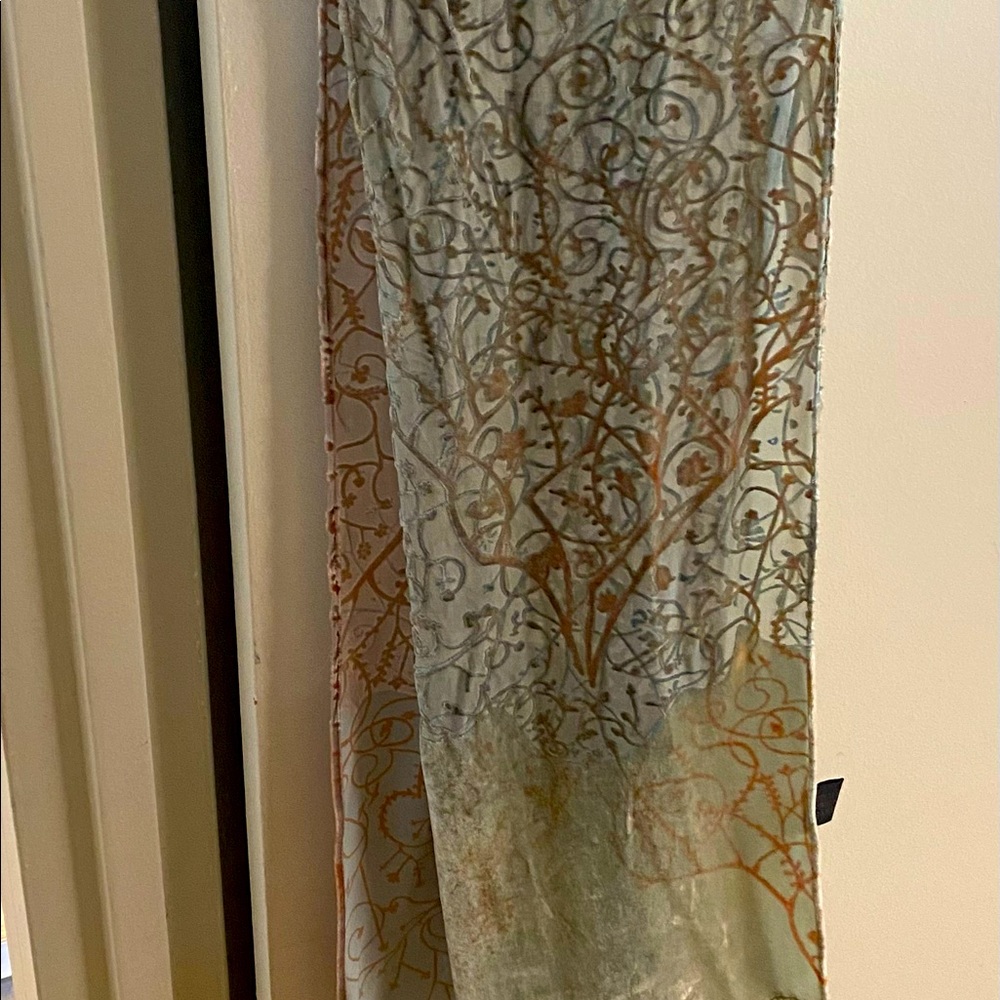 Kevin O Brien studio scarf silk, velvet, rayon